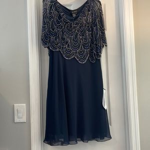 Formal mother of the bride dress. Cocktail dress. Plus size. Beaded and sequin